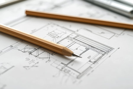 Detailed architectural drawings for single storey family homes in three angles and floor plans