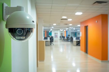 Comprehensive office security system featuring advanced cctv surveillance technologyの写真素材
