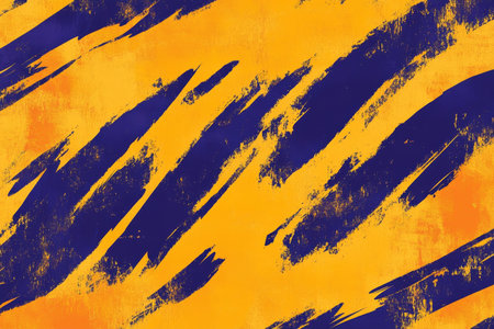 Vibrant yellow and blue abstract background with bold brush strokes for creative projects