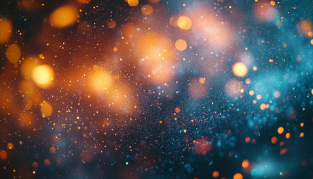 Abstract dark night light background with bokeh effect for new year celebration designsの写真素材