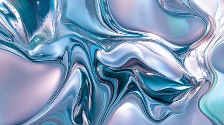 Contemporary abstract art piece featuring light gray, turquoise, and white tones in stunning detail