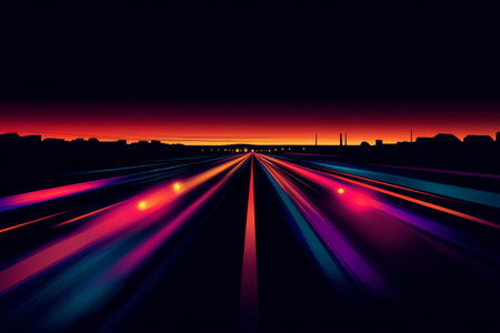 Dynamic abstract background with motion blur and speed lines for racing concept design
