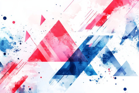 Modern abstract background with colorful geometric shapes for banners, posters, and presentationsの写真素材