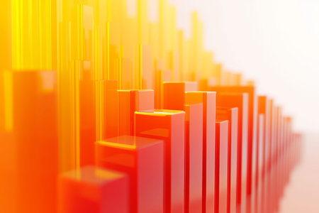 Dynamic financial charts and graphs illustrating business growth with a vibrant color palette