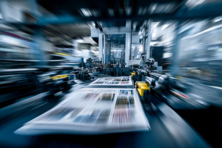 Modern newspaper printing  showcasing innovation in print media with a focus on quality production