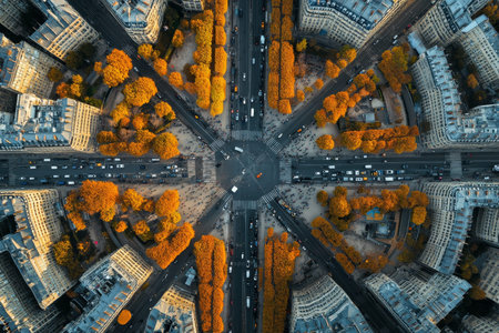 Aerial view of the champs elysees in paris, showing its iconic landmarks and vibrant scene.