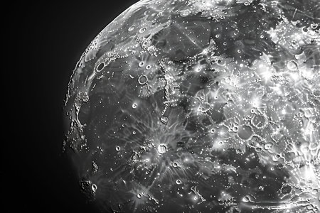 High quality capture of the full moon through a 0.2m telescope, showcasing intricate lunar details