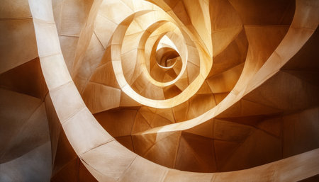 Abstract symphony of shapes a captivating transformation of geometry into complex patternsの写真素材