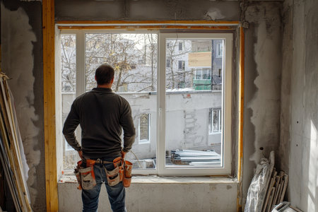 Expertise in architectural home construction site photography capturing the building processの写真素材