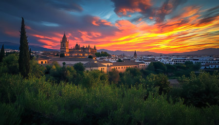 Stunning skyline view of cordoba, spain captured in a beautiful photography shotの写真素材