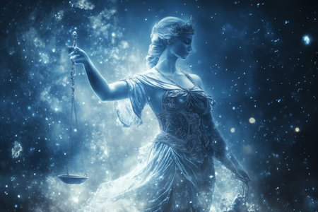 Astrological photography captivating libra zodiac sign in a stunning zodiac series concept