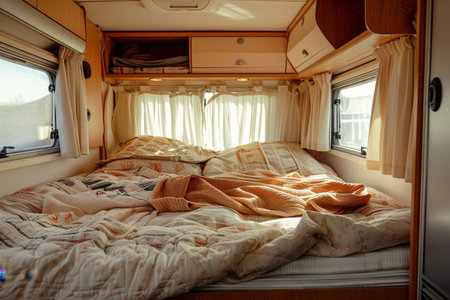Diverse bed choices in spacious camper van bedroom offer restful nights for travelers