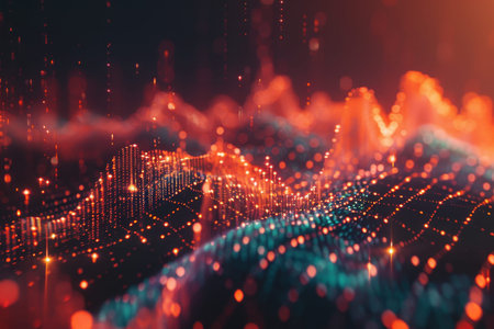 Financial investment concept ai generated graph illustration for stock market and forex trading