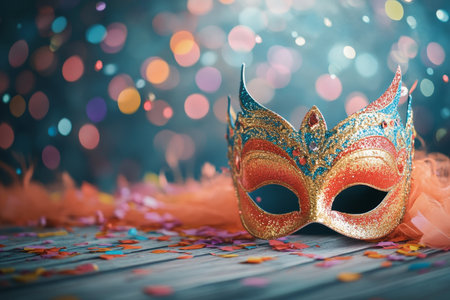 Vibrant carnival celebration with ample background space for text and creative ideasの写真素材