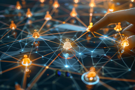 Global networking customer connections, hr recruitment, outsourcing, service, teamwork, strategyの写真素材