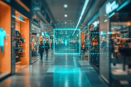 Innovative retail technology harnessing edge computing for enhanced customer experiencesの写真素材