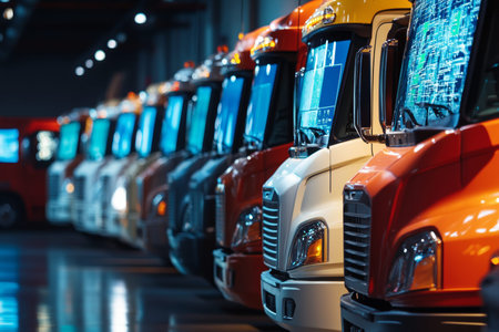 Fleet management services command center with gps navigation for real time logistics control
