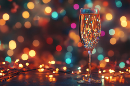 Vibrant new year s eve celebration background featuring fireworks and festive decorationsの写真素材