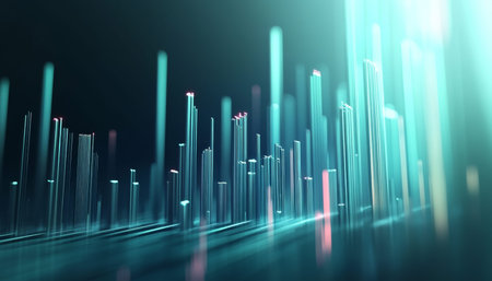 Visual representation of financial growth 3d icon with ascending abstract lines symbolizing success