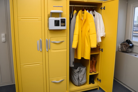 Modern bike rack for apartment decor, space-saving storage solution for couples bikesの写真素材