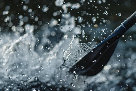 Energetic water droplets symbolize the thrilling excitement of summer olympic sportsの写真素材