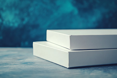 A collection of print ready canvas posters and business cards in a studio for design agencies.の写真素材