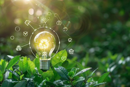 Circular economy strategy sustainable energy approach with ai for business growthの写真素材