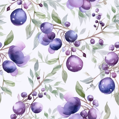 Beautiful watercolor hand drawn berry vector set for creative projects and designsの写真素材