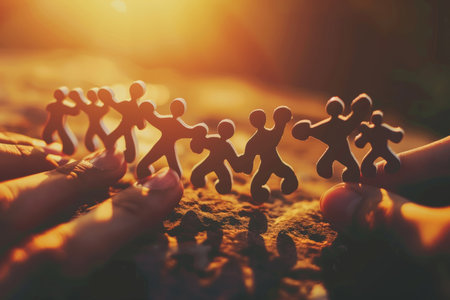 High quality image depicting the essence of teamwork and collaboration for conceptual useの写真素材