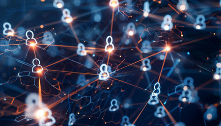 Global business networking analysis, data exchange, hr, customer service, teamwork, and strategyの写真素材