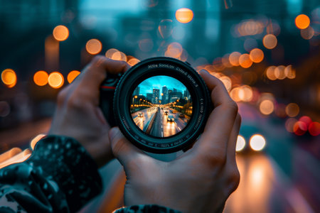 Vibrant cityscape reflections nikon d850 captures high resolution urban scene with stunning colorsの写真素材