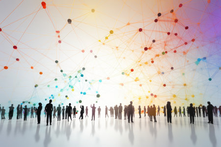 Global business network. data analysis, communication, recruitment, outsourcing, service, teamwork, strategyの写真素材