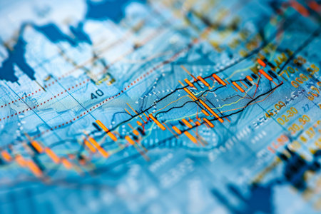 In depth analysis of price movements juxtaposed with a blue background for comprehensive insights