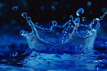 Captivating image capturing the refreshing power of a high quality blue water splash