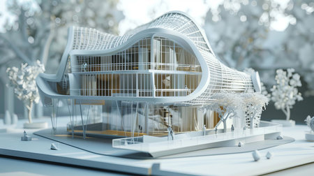 Utilizing 3d construction for visualizing architectural designs in realistic detailの写真素材