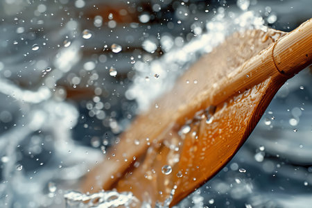 Dynamic water droplets in motion capture essence of summer olympic sports energyの写真素材