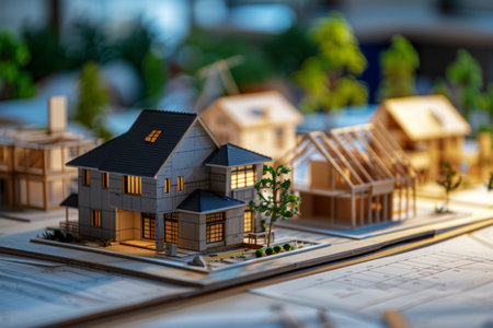 Premium image loan approval and real estate investment in residential homes conceptの写真素材