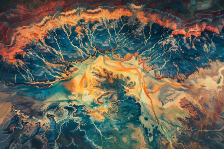 Grand canyon aerial view. capturing the immense beauty and majestic scale of natureの写真素材