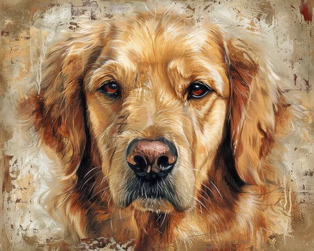 Soulful eyes and loyalty personified. captivating portrait of a golden retrieverの写真素材