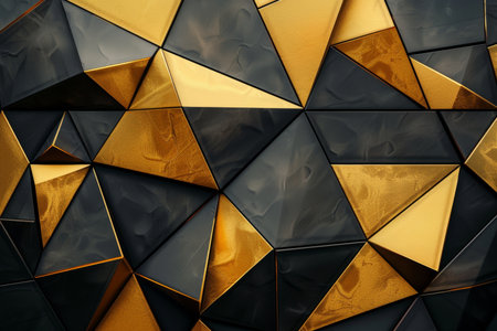 Gold and black geometric abstract background design for sale on stock photo platformの写真素材