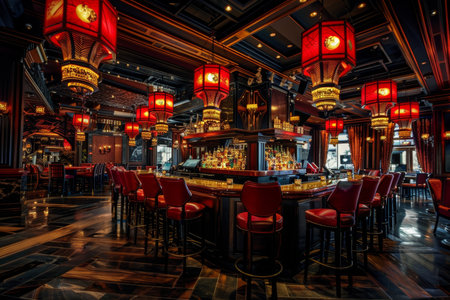 Luxurious casino vip night in las vegas with poker and roulette - high-quality image for playersの写真素材