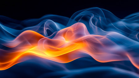 Vivid swirling colors cascade through the darkness, creating a dynamic, artistic display of fluid...