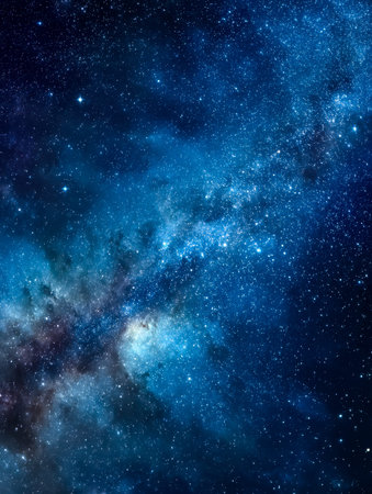 A breathtaking panoramic scene captures countless celestial bodies shimmering against a dark canvas,...