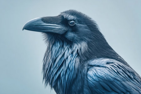 A vivid portrait capturing a hardy crest bird?s piercing gaze, intricate feather patterns, and formidable beak, exuding strength and graceful resilience.の写真素材