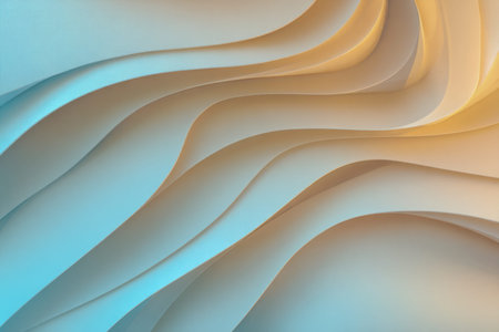 Gentle flowing contours in muted blues and beiges evoke serenity and elegance, perfect for modern...