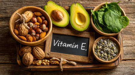 A vibrant assortment of nutrient-dense bites, featuring creamy avocado slices, crunchy nuts, fresh...
