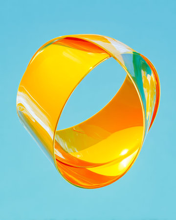 A vibrant, layered glass artwork featuring swirling hues and intricate shapes, set against a calming...