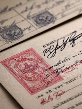 A distinguished antique parchment features handwritten script, a prominent embossed seal, and a...
