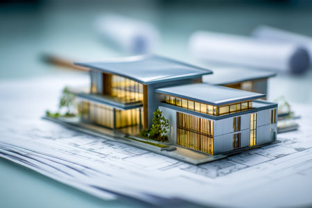 A sleek, innovative building design comes to life through detailed scale models and precise...