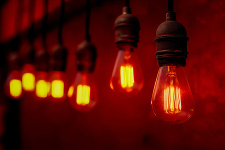 A collection of vintage-style filament bulbs cast a soft, inviting glow, transforming a space into a...